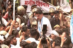 Congress Student Wing Protest In Jaipur, Water Cannons Used Congress Student Wing Protest In Jaipur, Water Cannons Used