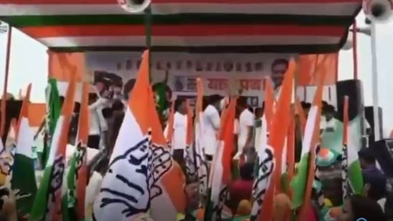 भीड़ में लगे आपत्तिजनक नारे, भड़की बीजेपी ने की राहुल-तेजस्वी से माफी की मांग