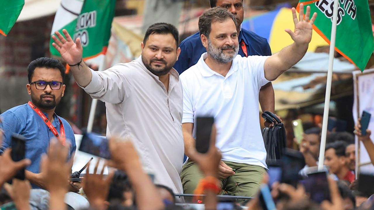 Video: Rahul Gandhi, Tejashwi Yadav Launch 'Voter Adhikar Yatra' In Bihar Amid Huge Crowd