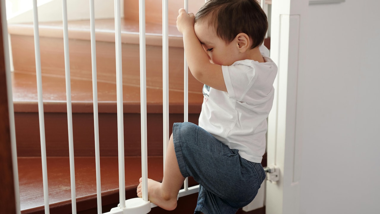 Adding a furniture gate can prevent your toddler from entering unsafe zones unsupervised