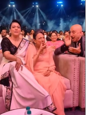 Watch: Tanuja, 81 Now, Whistles For Daughter Kajol At An Event. Anupam Kher Calls Her "OG Coolest Heroine"