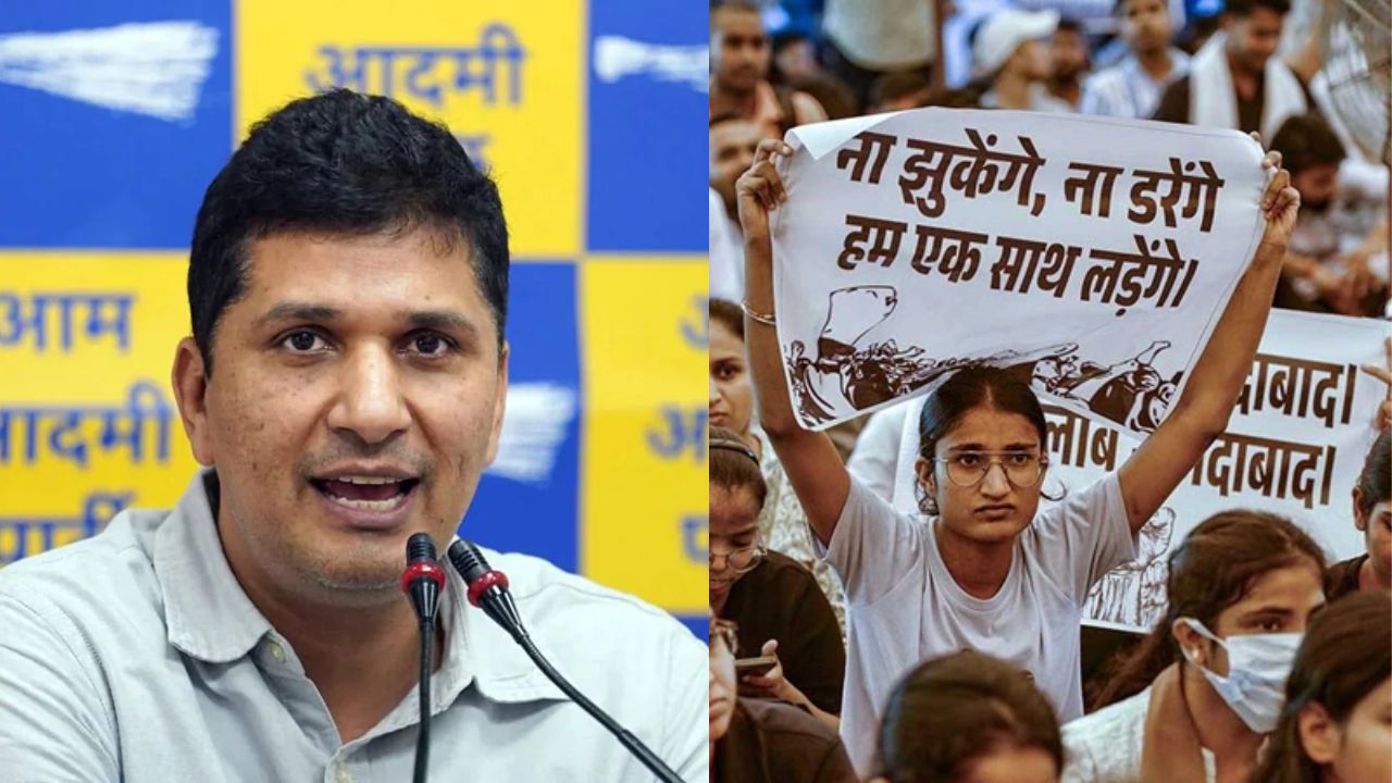 युवा अपने हक के लिए सड़कों पर लड़ रहे हैं और सरकार उन पर लाठियां बरसा रही है: सौरभ भारद्वाज
