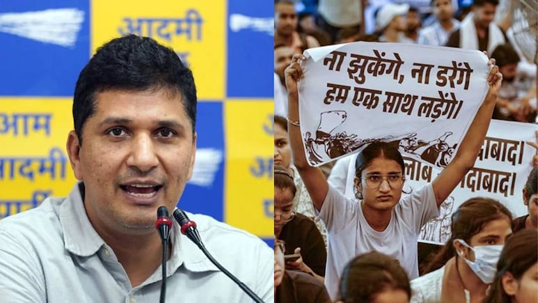 युवा अपने हक के लिए सड़कों पर लड़ रहे हैं और सरकार उन पर लाठियां बरसा रही है: सौरभ भारद्वाज