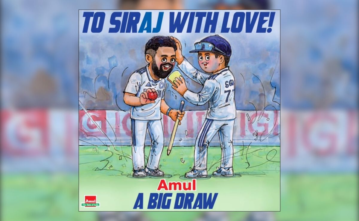 Amul Shares Topical For "Lion-Hearted Fast Bowler" Mohammed Siraj's Oval Test Win