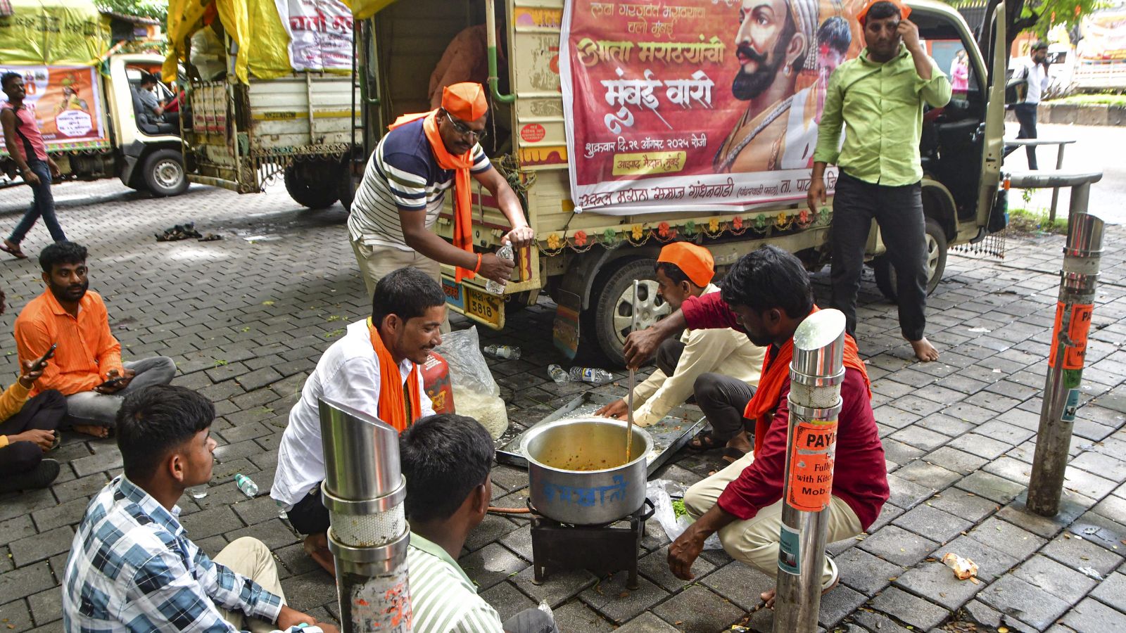 Bathing, Cooking, Dancing: Maratha Protesters Turn Venue Into Campsite