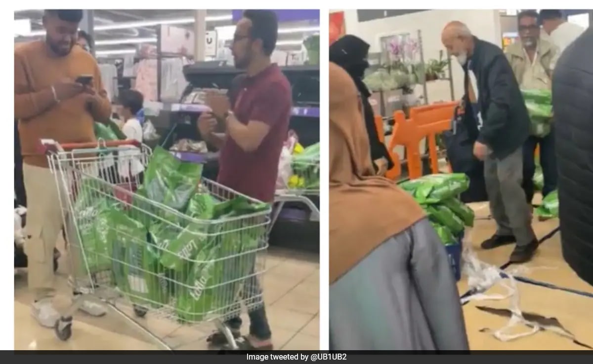 Видео показващо хаос в магазина на Sainsbury в района на