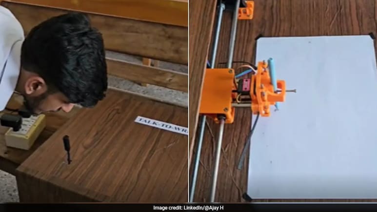 "Talk-to-Write": Kerala Student Unveils Device That Turns Words Into Written Notes "Talk-to-Write": Kerala Student Unveils Device That Turns Words Into Written Notes