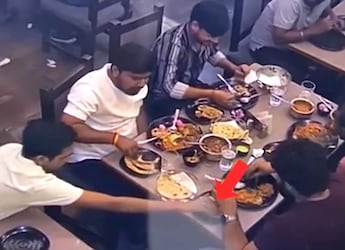 Diners Place Meat Bone In Veg Biryani To Avoid Paying Bill, Caught On CCTV