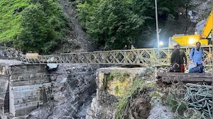 Bridge Washed Away Due To Flash Floods In Uttarakhand's Dharali Rebuilt