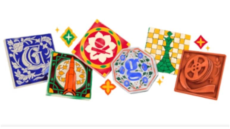 Google Doodle on India's 79th Independence Day: जयपुर की नीली मिट्टी की टाइल ने गूगल डूडल में पाई जगह, स्वतंत्रता दिवस पर देश की कला को सलाम