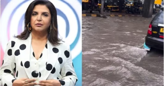 बारिश में मुंबई के सड़क हुए जलमग्न तो फराह को याद आया किशोर दा का गाना, पूछा- 'कोई तैरने के लिए तैयार है?'