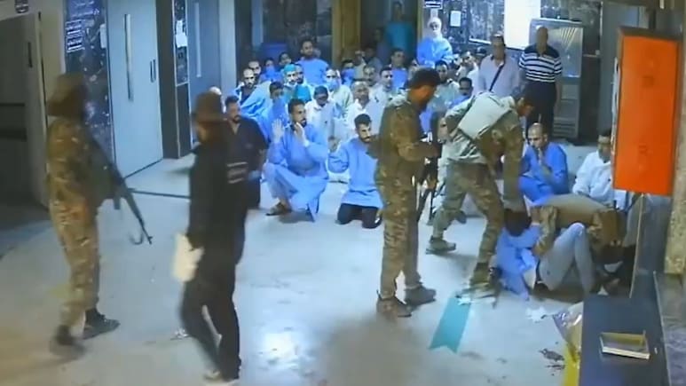 Video: Syria Hospital Staff Forced To Kneel. One Who Rose Up Shot Dead Video: Syria Hospital Staff Forced To Kneel. One Who Rose Up Shot Dead