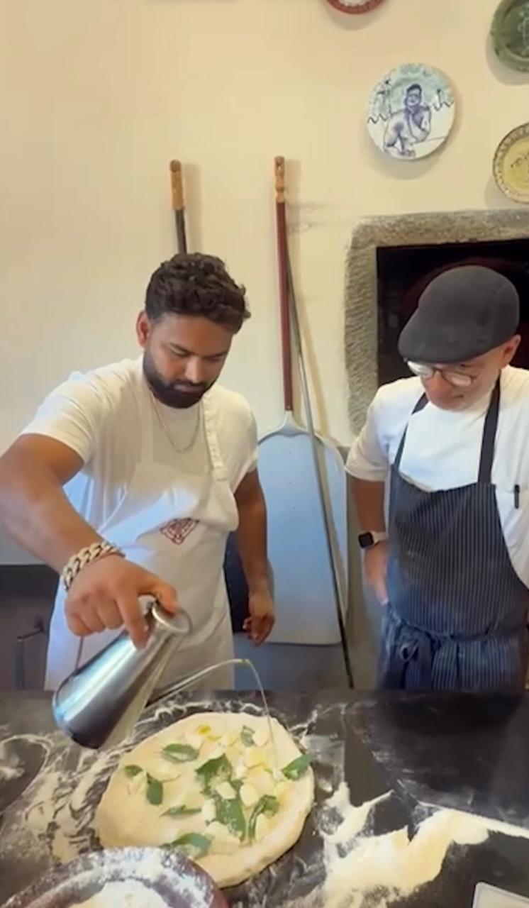 Rishabh Pant Trades Batting Gloves For Apron As He Shows Off Pizza-Making Skills Rishabh Pant Trades Batting Gloves For Apron As He Shows Off Pizza-Making Skills