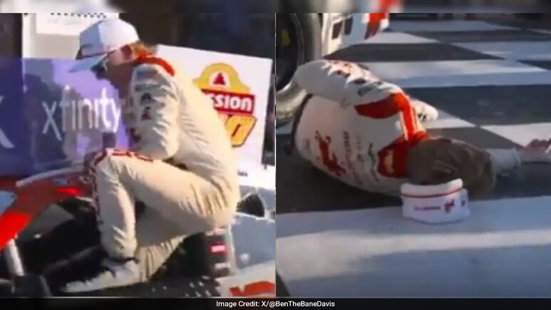 "Generational Aura Debt": NASCAR Driver Knocks Himself Unconscious Celebrating Win "Generational Aura Debt": NASCAR Driver Knocks Himself Unconscious Celebrating Win