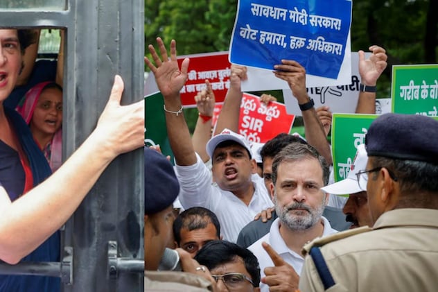 राहुल और प्रियंका गांधी की 'गिरफ्तारी' के खिलाफ सड़क पर आई पूरी कांग्रेस, पुतला दहन कर जताया विरोध
