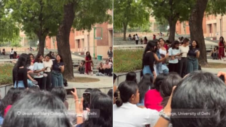 दिल्ली विश्वविद्यालय की छात्राओं के ग्रुप ने दमदार अंदाज़ में गाया 'सैय्यारा', गूंज उठी तालियां,भावुक हुए लोग
