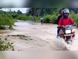 3 Bikers Swept Away While Crossing Flooded Bridge In Odisha, Rescued