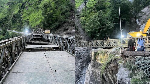 धराली की 'लाइफलाइन' बैली पुल तैयार, अभी केवल पैदल यात्रियों ही कर सकेंगे इसका इस्तेमाल