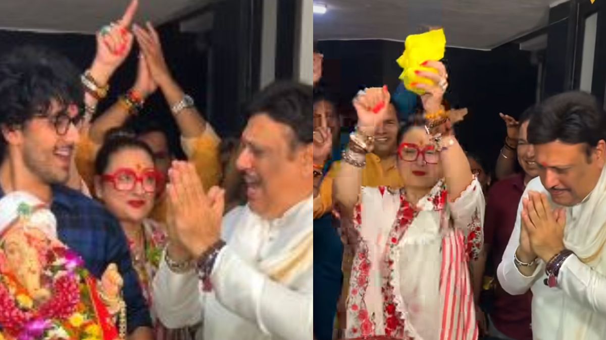 Govinda And Sunita Ahuja Put Divorce Rumours To Rest As They Dance Ahead Of Ganpati Visarjan