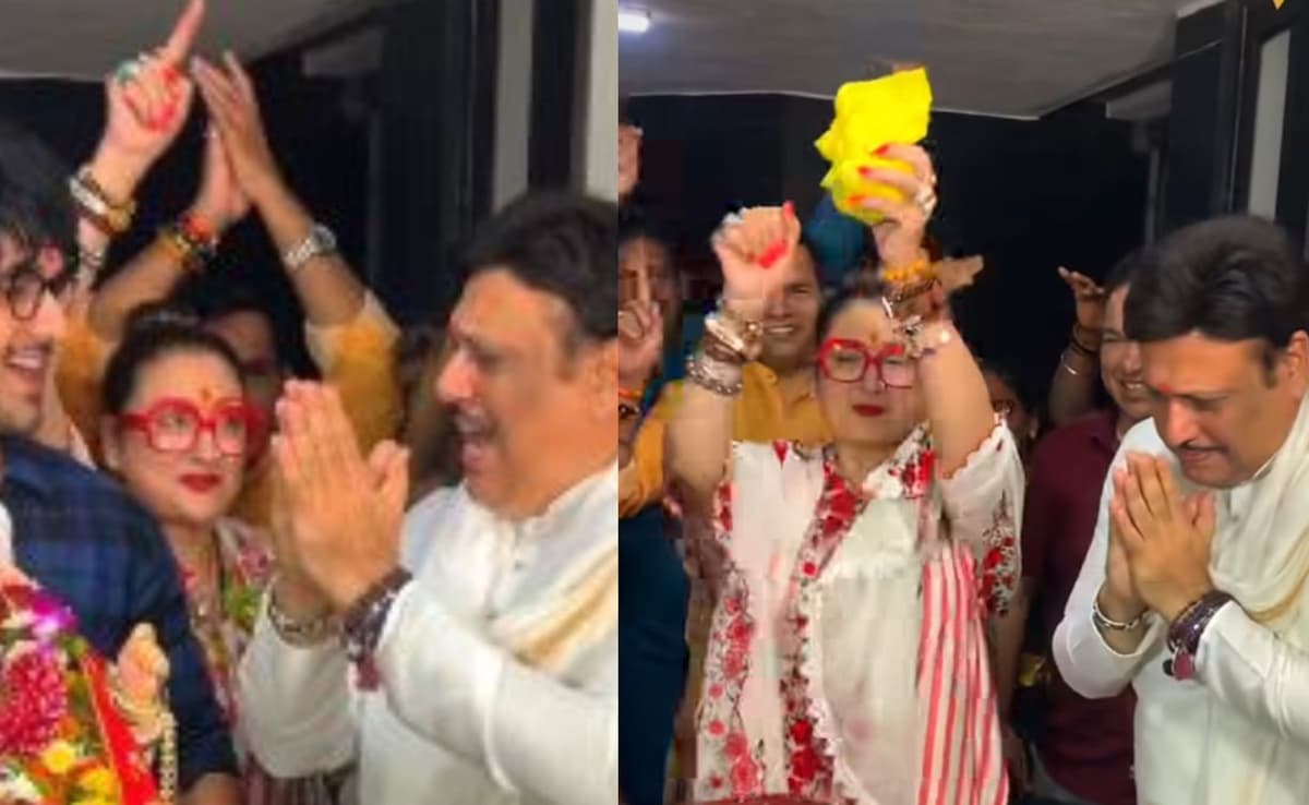 Govinda And Sunita Ahuja Put Divorce Rumours To Rest As They Dance Ahead Of Ganpati Visarjan