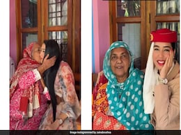 Emirates Flight Attendant Flies To Kerala To Surprise Grandmother On Her Birthday, Video Warms Hearts Emirates Flight Attendant Flies To Kerala To Surprise Grandmother On Her Birthday, Video Warms Hearts
