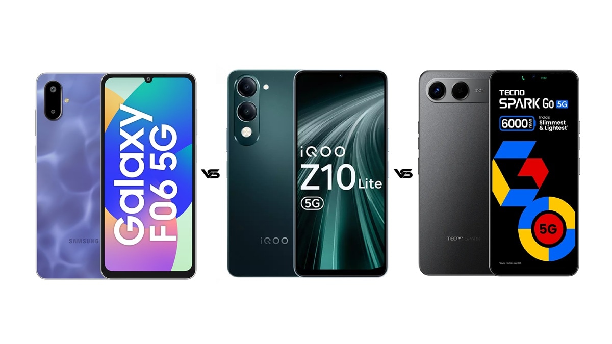 Samsung Galaxy F06 5G vs Tecno Spark Go 5G vs iQOO Z10 Lite 5G: 10 हजार में कौन सा बेहतर