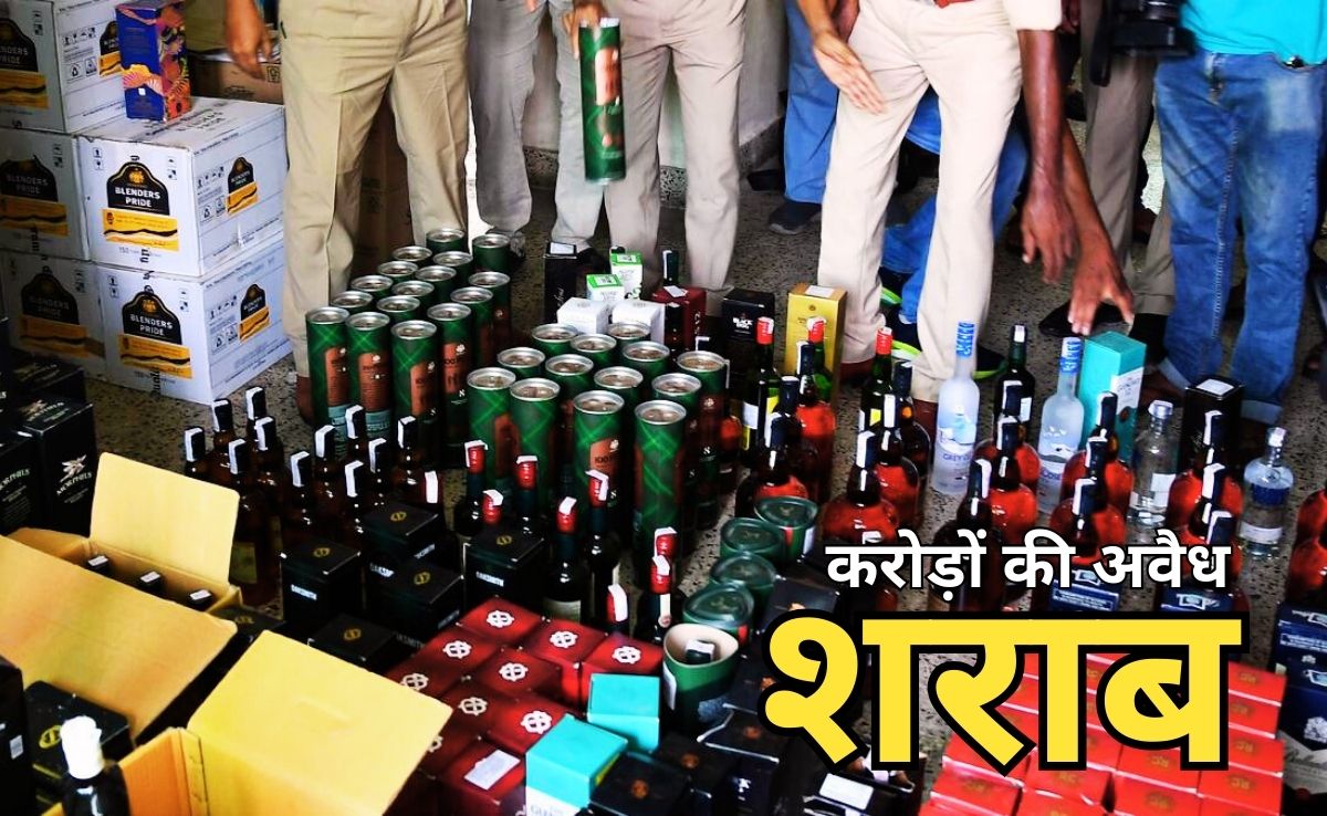 माफिया कंटेनर में छुपाकर ले जा रहे थे करोड़ों की अंग्रेजी शराब, पंजाब से गुजरात ले जाई जा रही अवैध शराब
