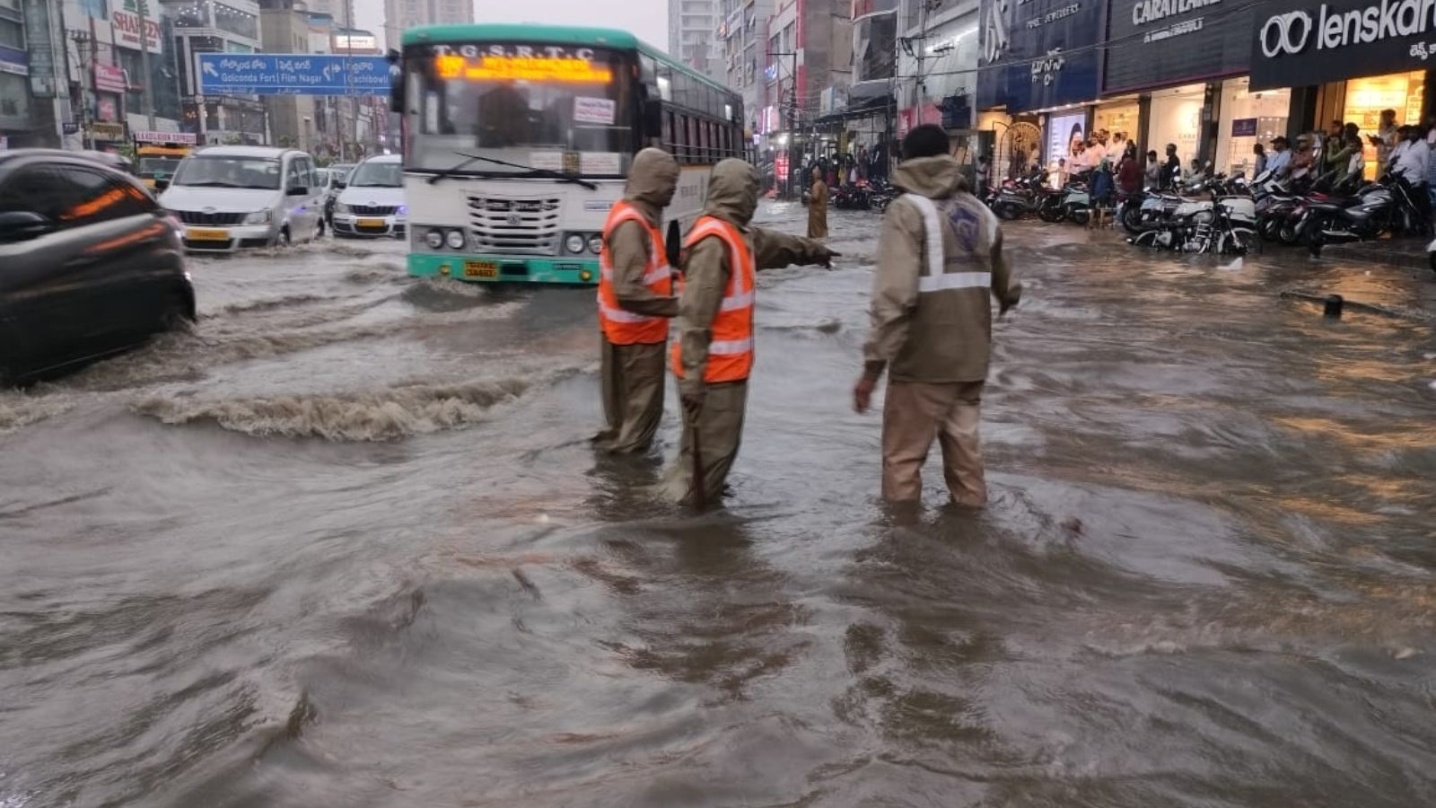 Waterlogging, Traffic Jam After Heavy Rain Hits Parts Of Hyderabad