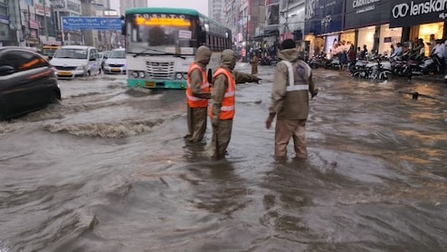 Waterlogging, Traffic Jam After Heavy Rain Hits Parts Of Hyderabad