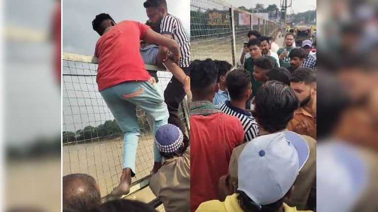 उफनाती गंगा में कूदने वाला था... युवकों ने दबोचा और फिर सिखाया न भूलने वाला सबक
