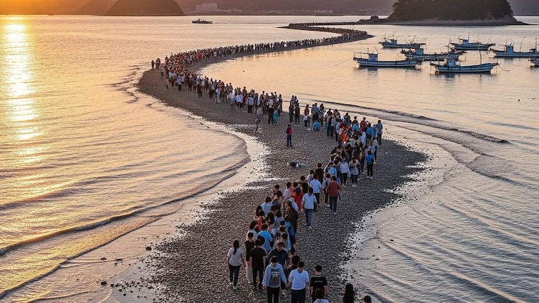 The Mysterious Sea Of South Korea That Opens Only Twice A Year For One Hour