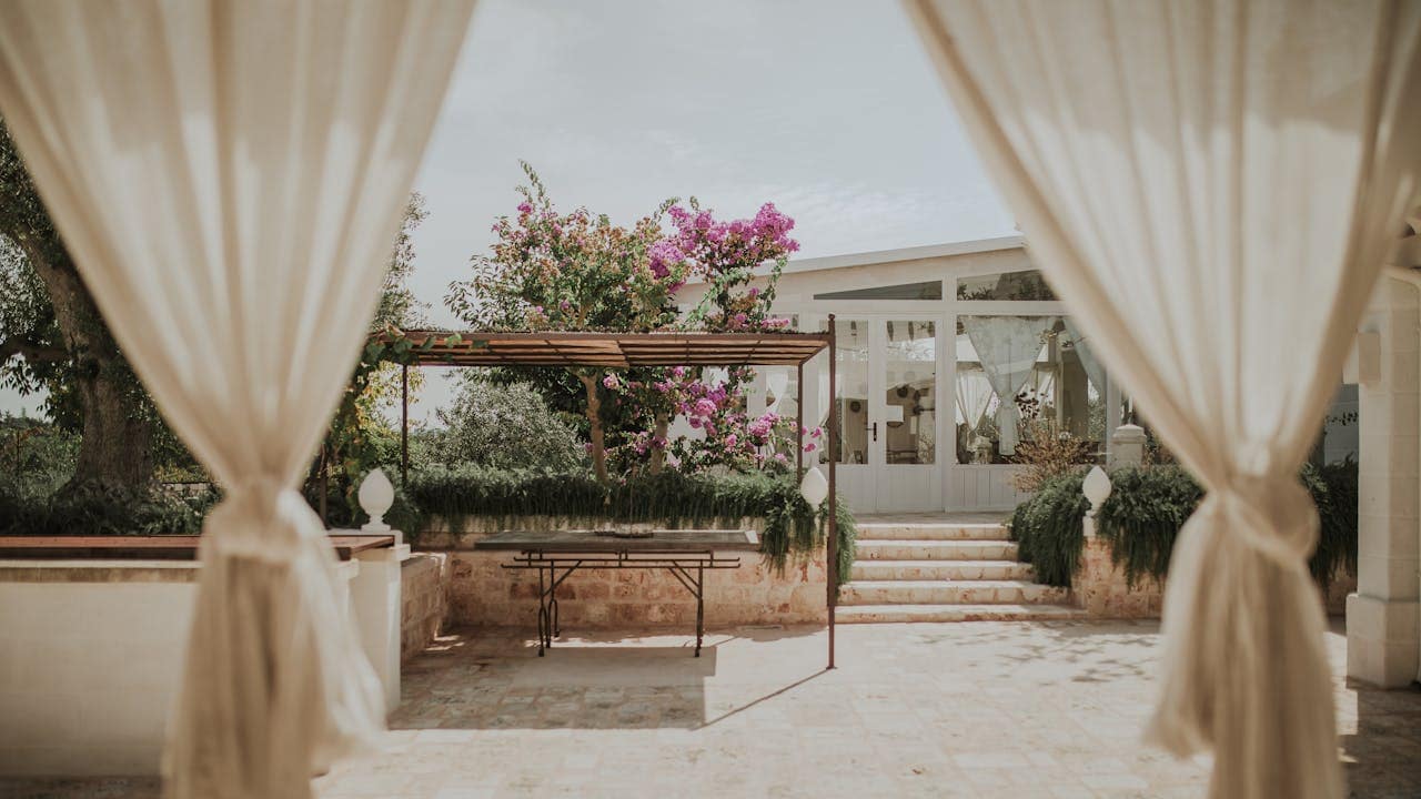 Add outdoor curtains or drapes