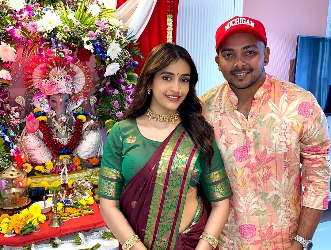 Prithvi Shaw Celebrates Ganesh Chaturthi With Akriti Agarwal, Internet Reacts