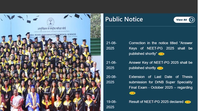 NEET PG 2025 Answer Key Live Updates: Release Date, Time, How To Download NEET PG 2025 Answer Key Live Updates: Release Date, Time, How To Download