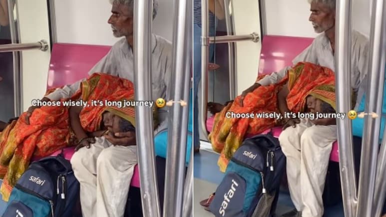 मेट्रो में सफर करते बुजुर्ग पति-पत्नी का प्यार देख इमोशनल हुए लोग, बोले- इससे ज्यादा खूबसूरत और कुछ नहीं... मेट्रो में सफर करते बुजुर्ग पति-पत्नी का प्यार देख इमोशनल हुए लोग, बोले- इससे ज्यादा खूबसूरत और कुछ नहीं...