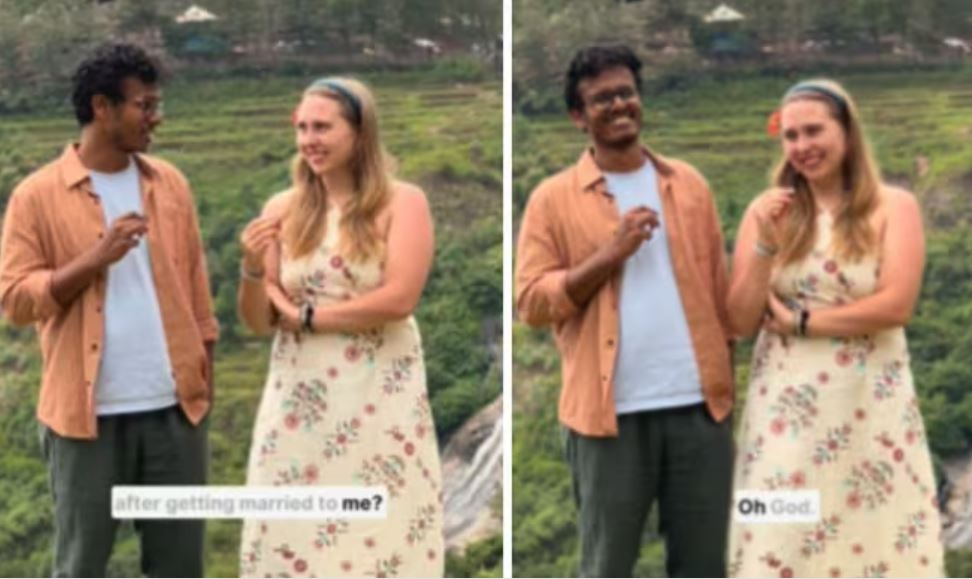 भारतीय युवक और अमेरिकी पत्नी का मजेदार वीडियो वायरल, अरेंज या लव मैरिज पर दिया अनोखा जवाब
