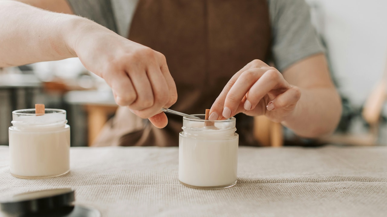 Selecting scents and colours can help you and your partner create a personalised candle.