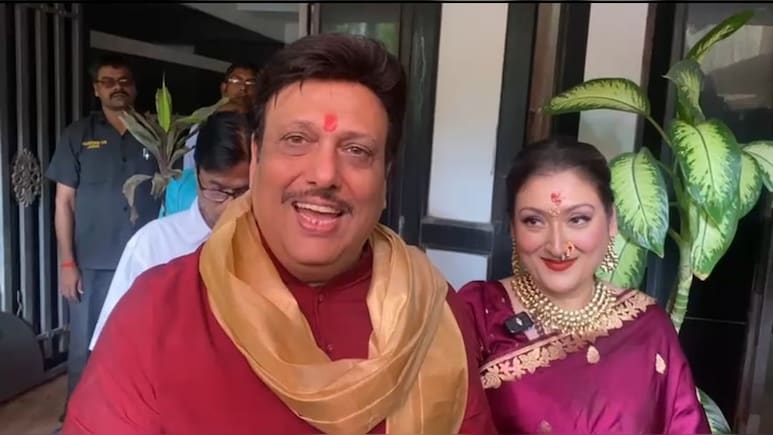 गोविंदा और सुनीता आहूजा साथ आए नजर, मनाया गणेश उत्सव