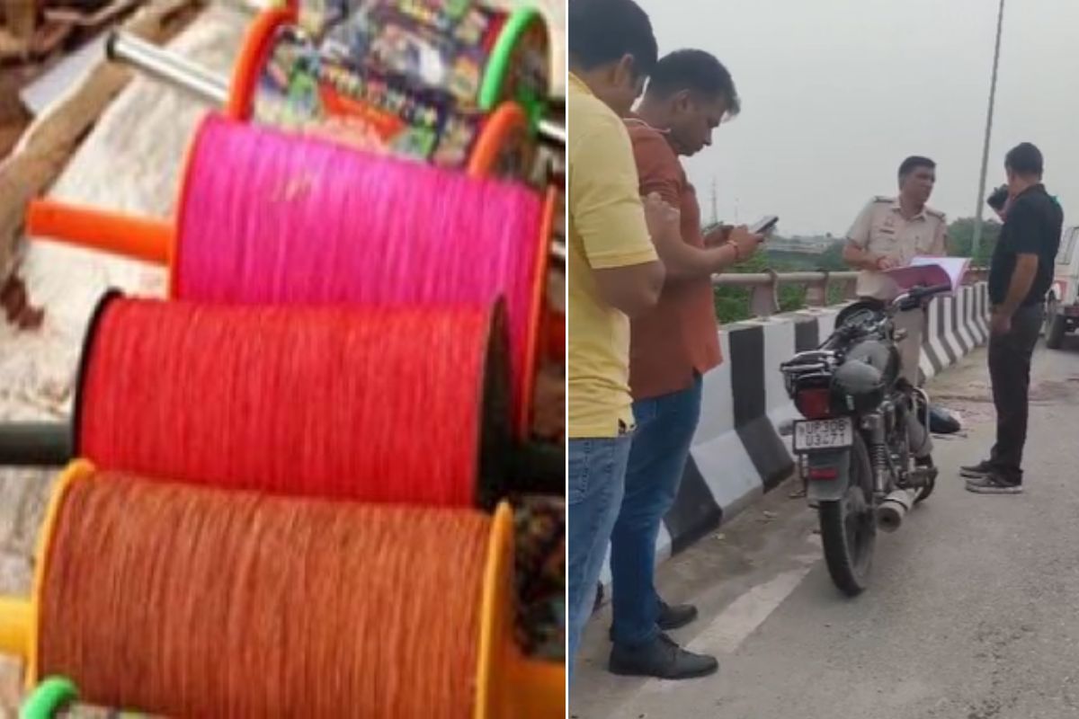 मौत का मांझा... दिल्ली के बदरपुर में चाइनीज मांझे ने फिर रेता बाइक सवार का गला