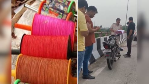 मौत का मांझा... दिल्ली के बदरपुर में चाइनीज मांझे ने फिर रेता बाइक सवार का गला