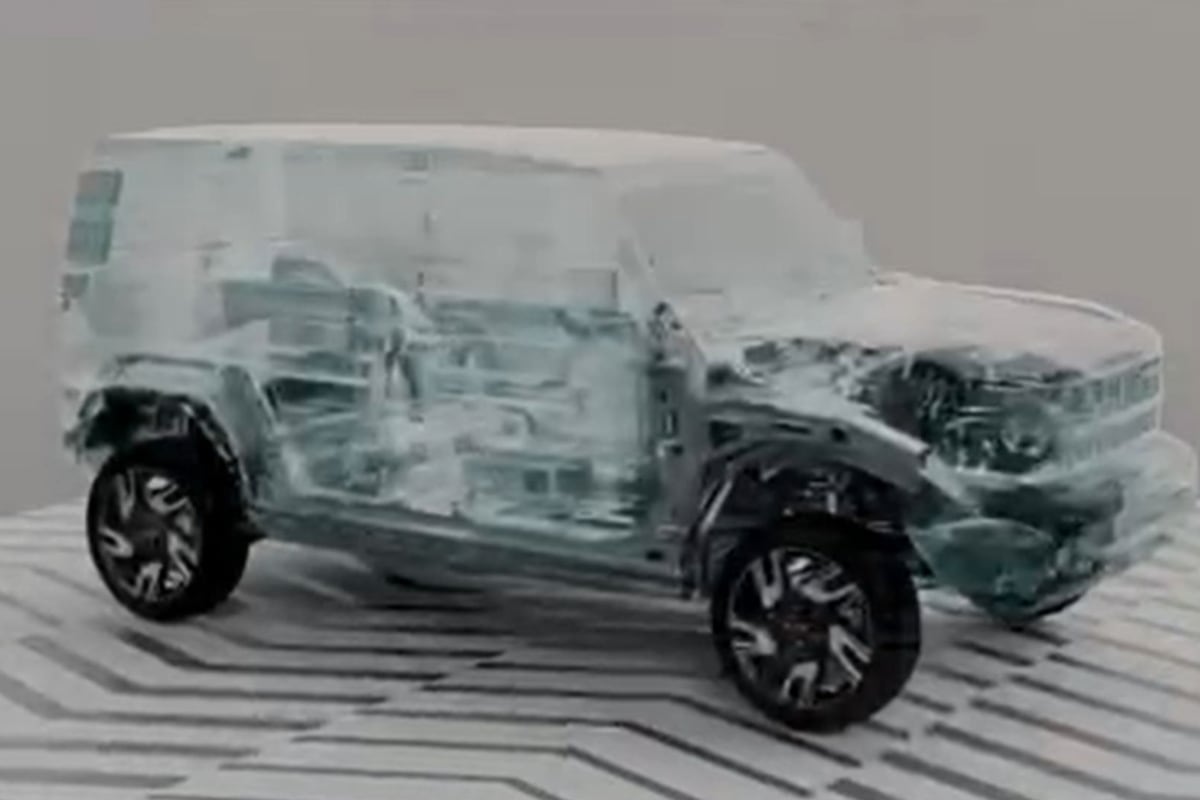 The blueprint of the upcoming SUV hinted at new gen Bolero The blueprint of the upcoming SUV hinted at new gen Bolero