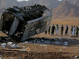 79 Killed As Bus Crashes Into Truck, Sparks Huge Fire In Afghanistan 79 Killed As Bus Crashes Into Truck, Sparks Huge Fire In Afghanistan