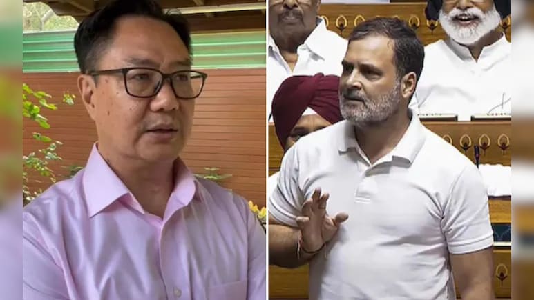 Kiren Rijiju Slams Rahul Gandhi Over "Anti-India" Remarks On Poll Body Kiren Rijiju Slams Rahul Gandhi Over "Anti-India" Remarks On Poll Body
