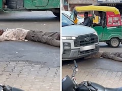 Video: Car Runs Over Man Lying Unconscious On Road In Gurugram