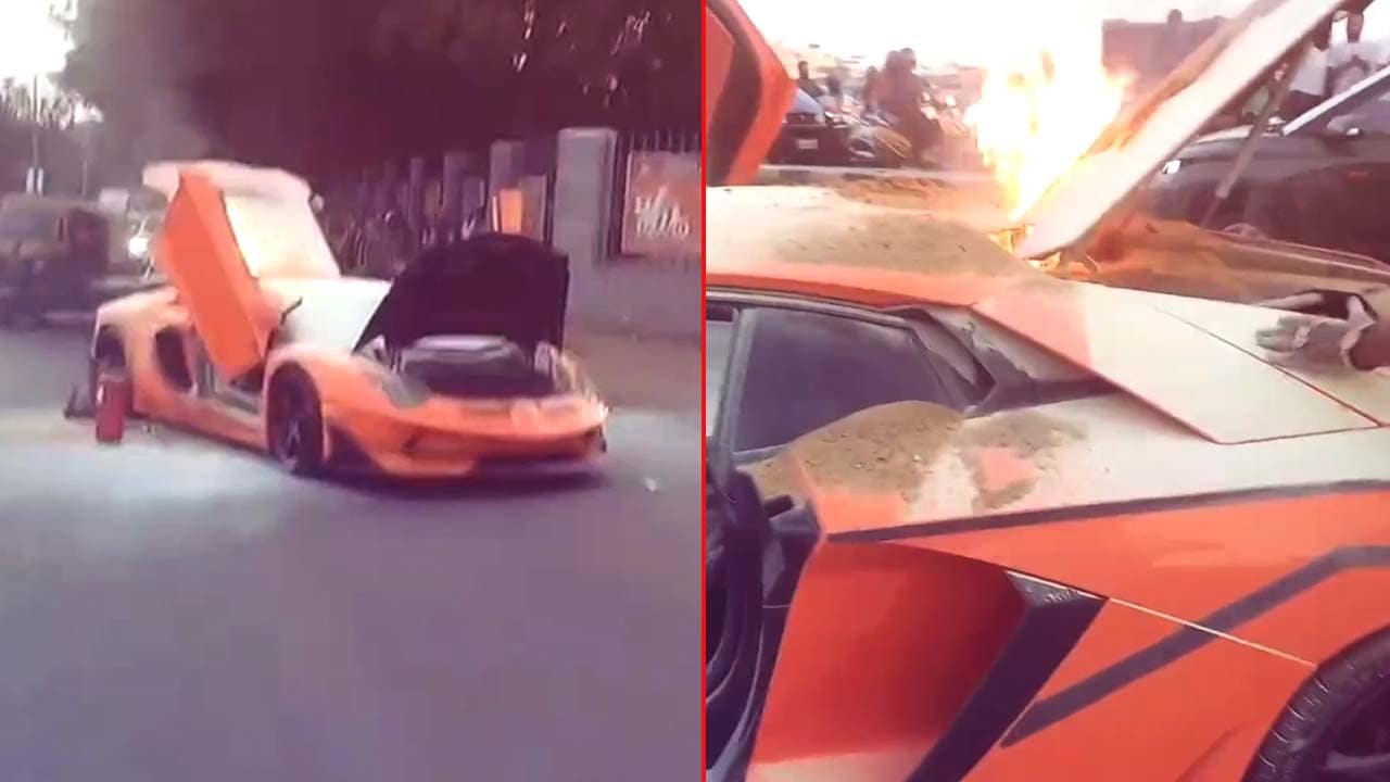 Video: Video: Influencer's Lamborghini Worth Rs 10 Crore Catches Fire In Bengaluru