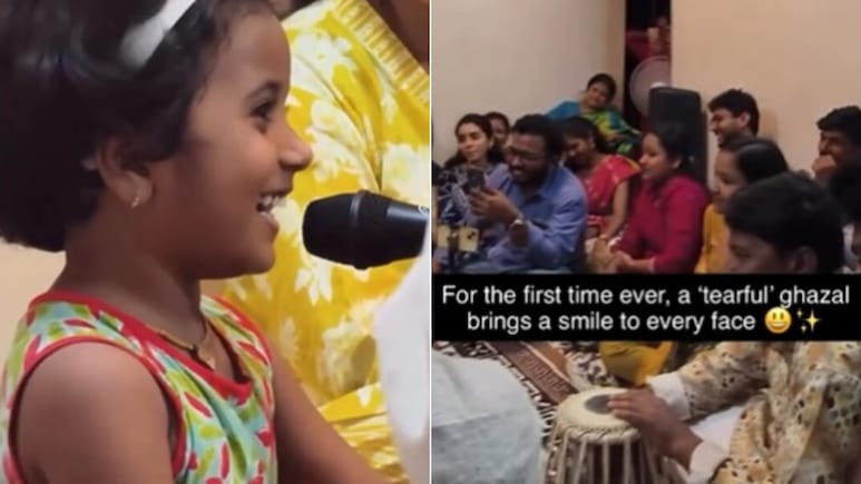 छोटी बच्ची ने भरी महफिल में प्यारी सी आवाज़ में गाई गुलाम अली की दर्द भरी गज़ल, हैरान रह गए लोग, खूब हुई तारीफ