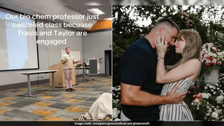Truth Behind Viral Video Of US Professor Cancelling Exam Due to Taylor Swift and Travis Kelce's Engagement Truth Behind Viral Video Of US Professor Cancelling Exam Due to Taylor Swift and Travis Kelce's Engagement