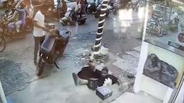 On Camera, Man Falls Into Drain As Cover Gives Way In Maharashtra
