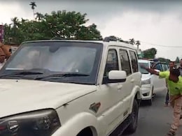 BJP's Suvendu Adhikari's Convoy Attacked In Bengal's Cooch Behar BJP's Suvendu Adhikari's Convoy Attacked In Bengal's Cooch Behar