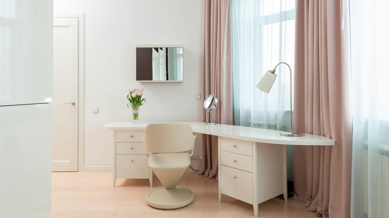 Place an L-shape desk